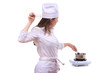 Beautiful cooking woman