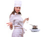 Beautiful cooking woman