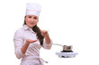 Beautiful cooking woman