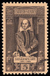 USA vintage postage stamp William Shakespeare