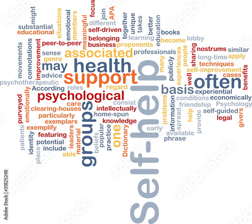 Illustration: Self-help background concept Self-help background concept