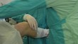 Doctors make medicine operation of  knee
