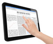 Business News Concept on Tablet PC Business News Concept on Tablet PC