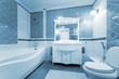 blue bathroom