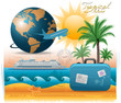 Travel beach vacation background elements Travel beach vacation background elements