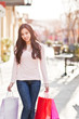Asian woman shopping