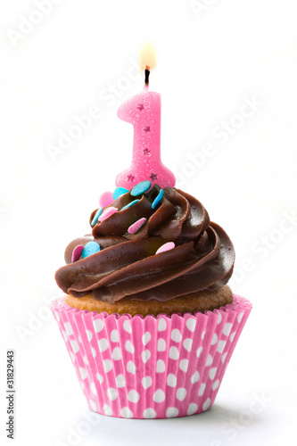 Photo: First birthday cupcake First birthday cupcake