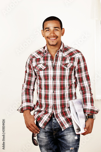 Photo: Smiling college guy Smiling college guy