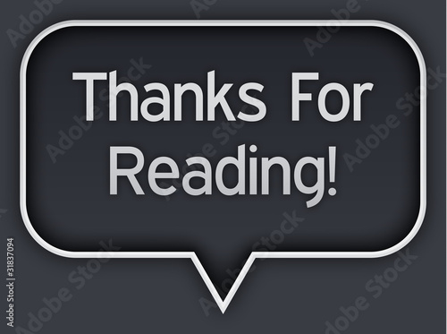 Illustration: Thanks for Reading Thanks for Reading
