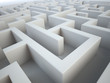 Ilustração: Maze close-up - complex problem solving concept Maze close-up - complex problem solving concept