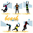 Beach volleyball set