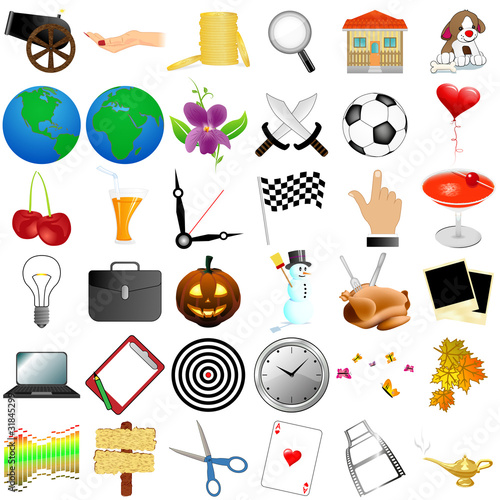 Vector: Various icons set Various icons set