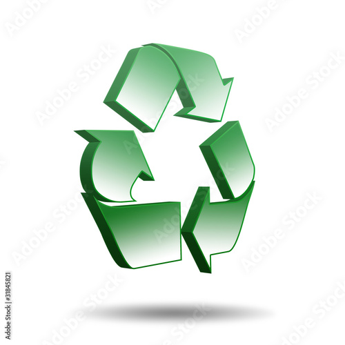reciclaje logo 3d
