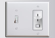 Combination switch illustraion with dimmer Combination switch illustraion with dimmer