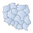 detailed map of Poland