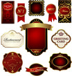 Etiquettes or et rouge