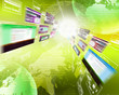 Abstract image of media streams
