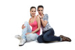 ����: young ladies sitting on the floor � totti #31855434