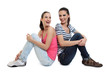 ����: happy young women laughing in studio � totti #31855471