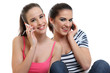 ����: close up portrait of a young women making a call � totti #31855607