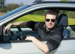man driving