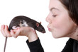 Mädchen mit Ratte