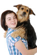 Mädchen mit Hund