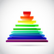 Layered pyramids. Vector.