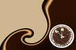 Coffee hour, coffee beans and spoon in the form of clock Coffee hour, coffee beans and spoon in the form of clock
