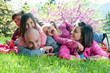 Happy family having fun