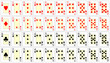 playing cards from ace to ten 62x90 mm