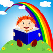 Child with book Child with book