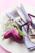 Tulip Place Setting in Purple