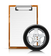 clipboard with wheel vector clipboard with wheel vector