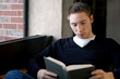 Student Reading at the Library