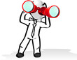 Looking with binoculars