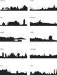 Vector: Vector silhouettes of European and Mediterranean Cities Vector silhouettes of European and Mediterranean Cities