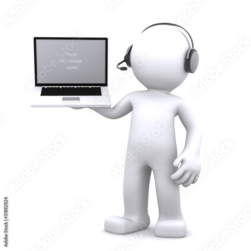  Phone Headset on 3d Support Phone Operator In Headset    Kirill M  31882824   See