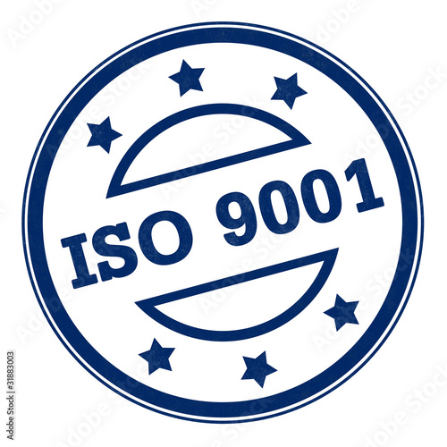 Illustration: ISO 9001 stempel ISO 9001 stempel