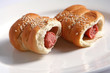 Sausage rolls in pastry