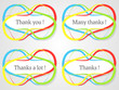 Abstract thanks stickers