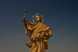 Statue of Saint Nepomuk at old main bridge in Würzburg, Germany