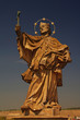 Statue of Saint Nepomuk at old main bridge in Würzburg, Germany