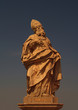 Statue of Saint Fridericus at old main bridge in Würzburg, Germa