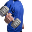 man lifting dumbbell