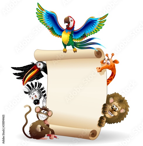 Vector: Animali Selvaggi Cartoon Sfondo-Wild Animals Background-Vector Animali Selvaggi Cartoon Sfondo-Wild Animals Background-Vector