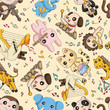 seamless animal play music pattern