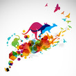 rainbow modern abstract illustration rainbow modern abstract illustration