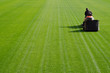 mowing grass