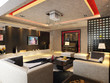 Modern design interior of living-room. 3D render Modern design interior of living-room. 3D render